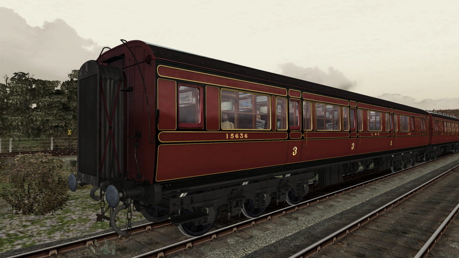 TS Marketplace: Caledonian Railway 65ft Grampian LMS Period 1 Coach Pack - Screenshot