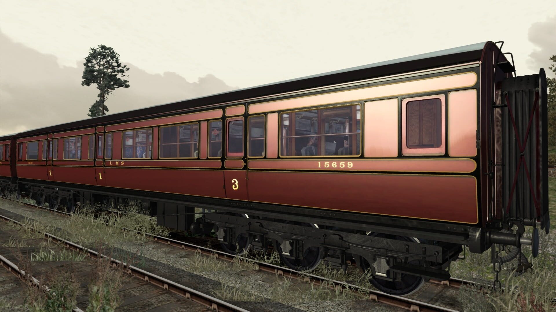 TS Marketplace: Caledonian Railway 65ft Grampian LMS Period 1 Coach Pack - Screenshot