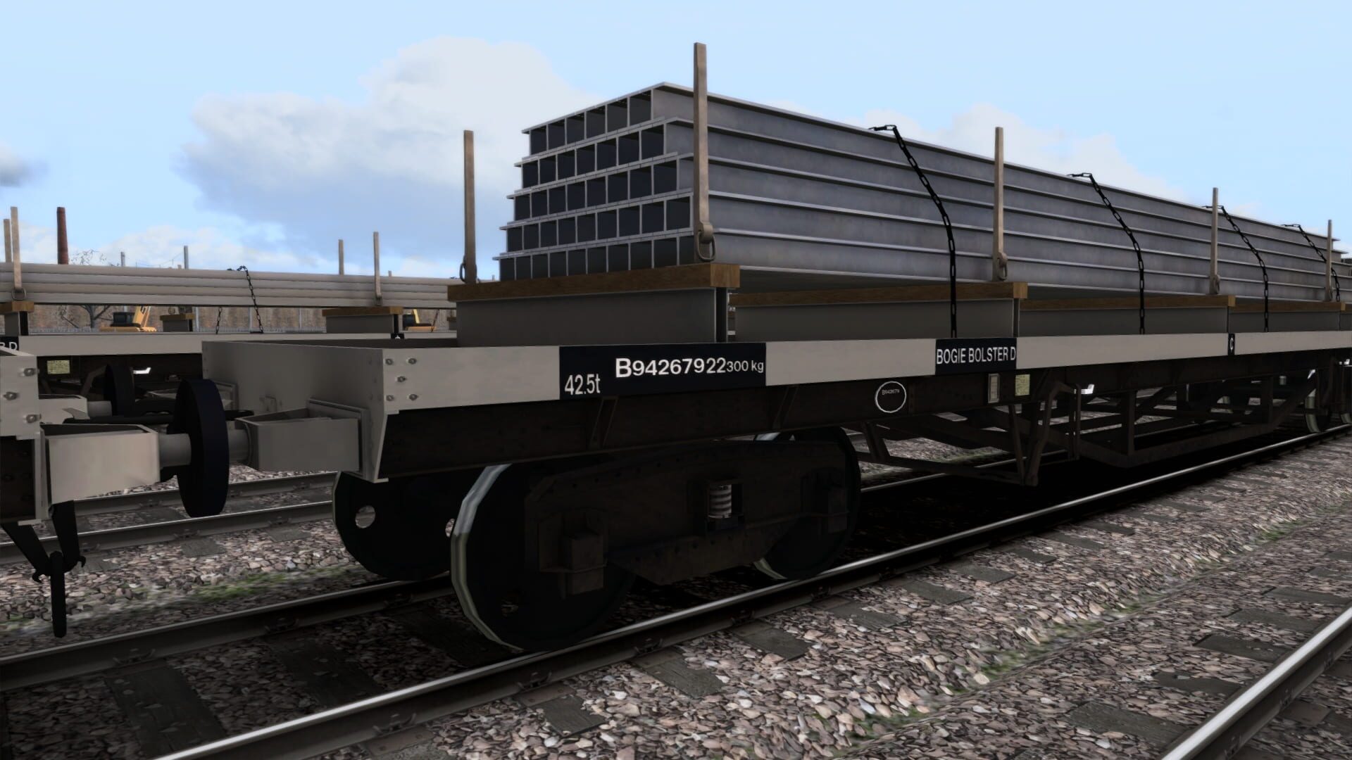 TS Marketplace: BDO 60T Unfitted Bogie Bolster Wagon Pack - Screenshot