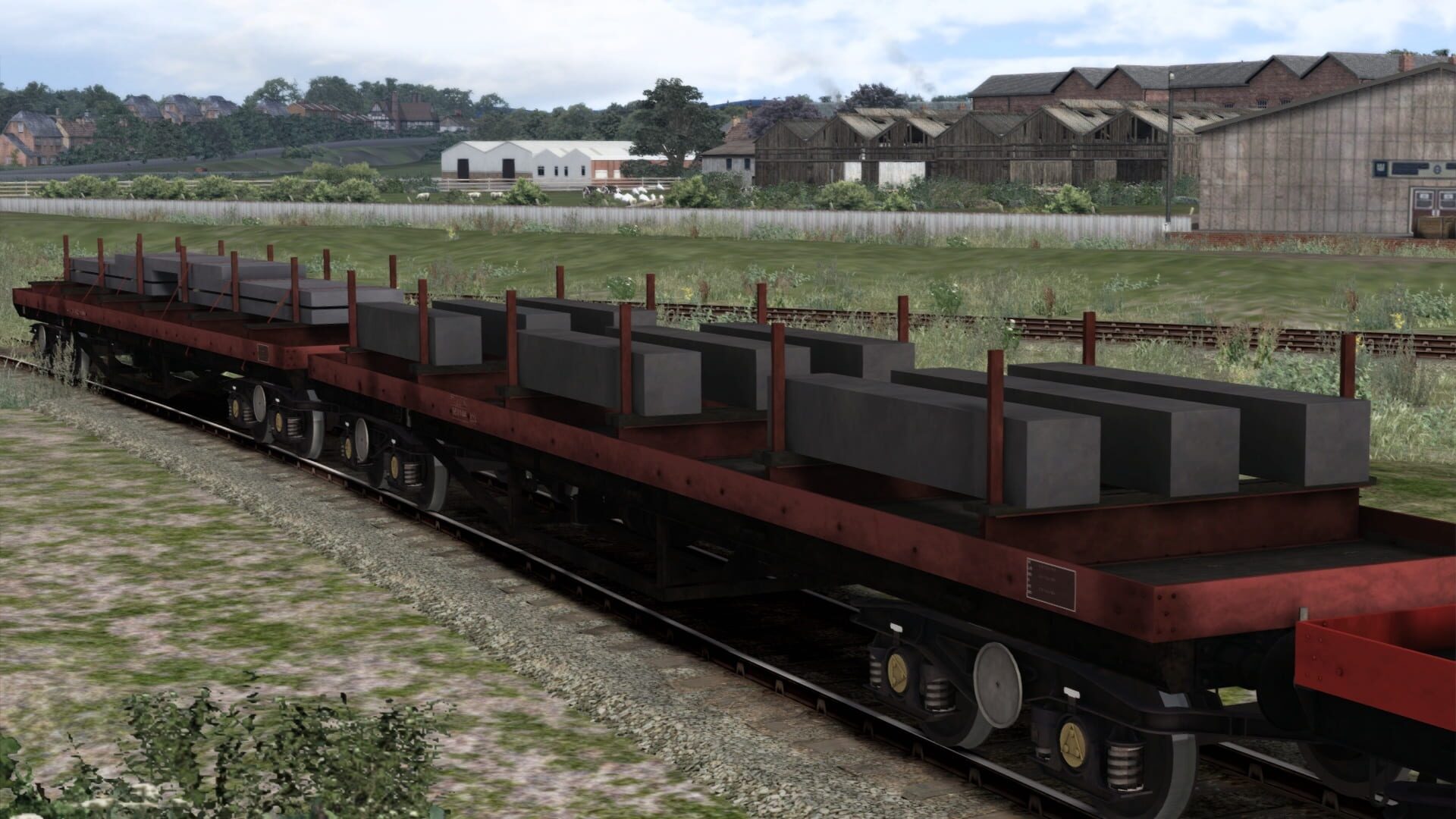 TS Marketplace: BDA 80t Bogie Bolster Wagon Pack - Screenshot