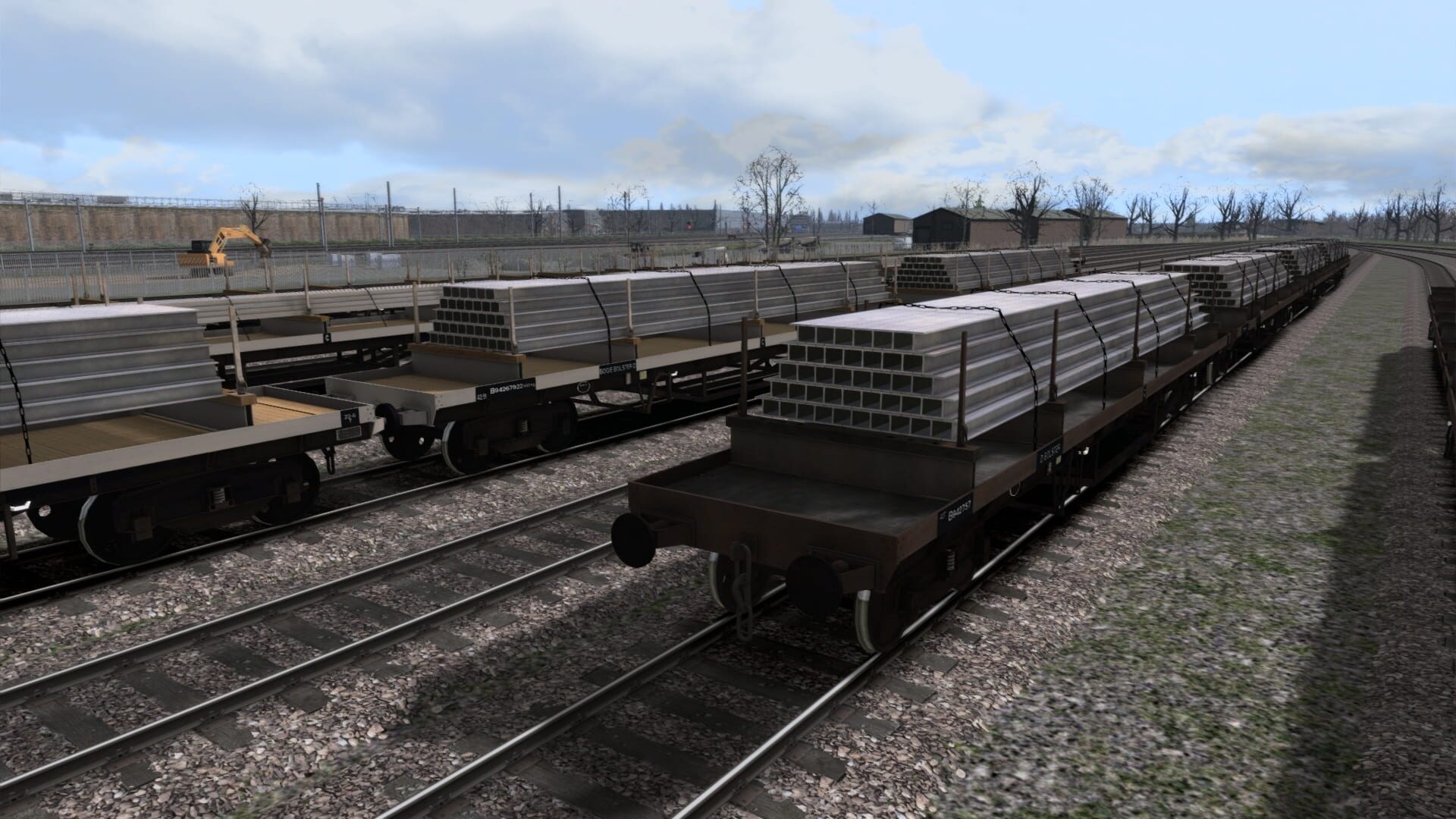 TS Marketplace: BDO 60T Unfitted Bogie Bolster Wagon Pack - Screenshot