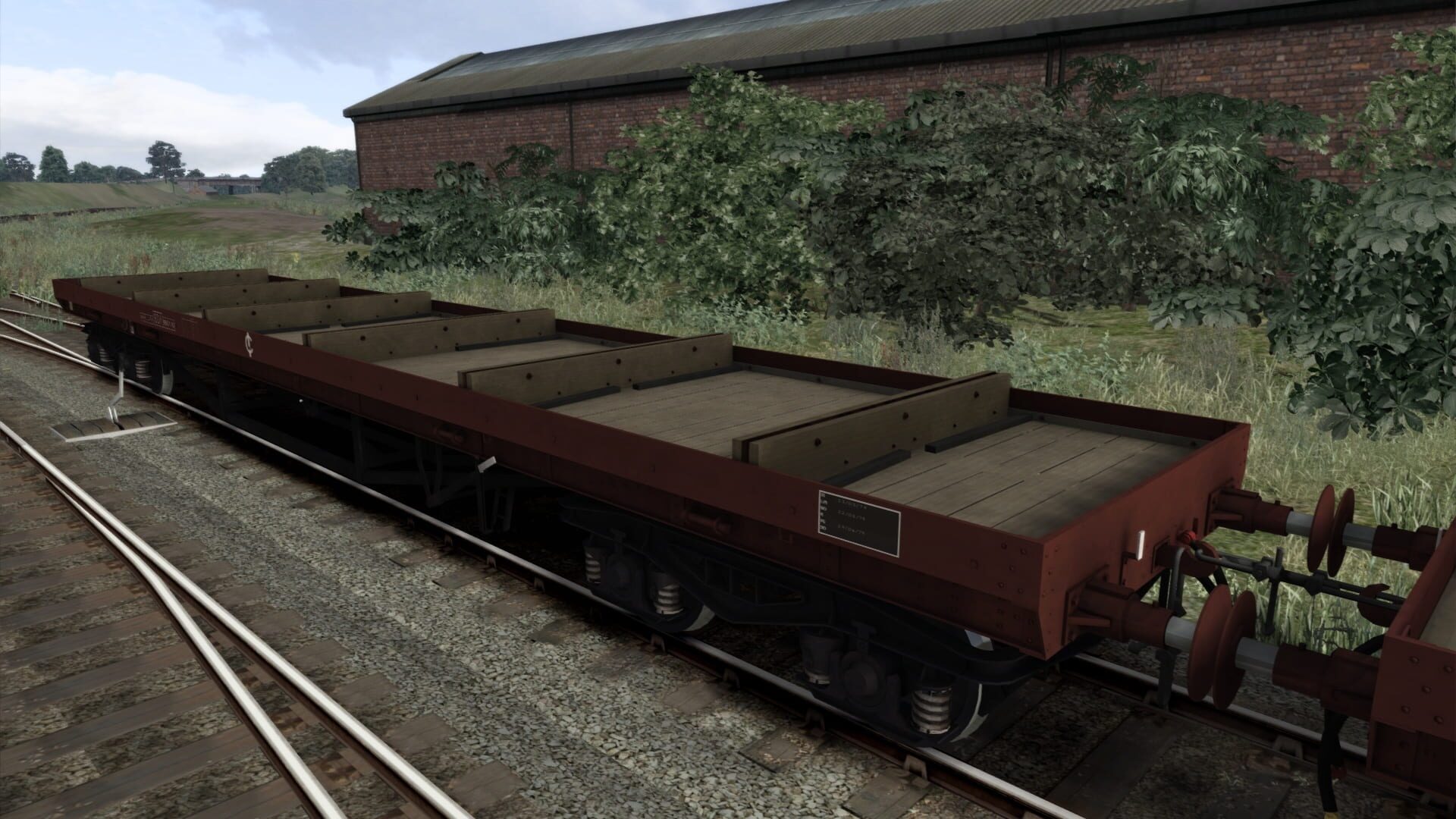 TS Marketplace: BDA 80t Bogie Bolster Wagon Pack - Screenshot