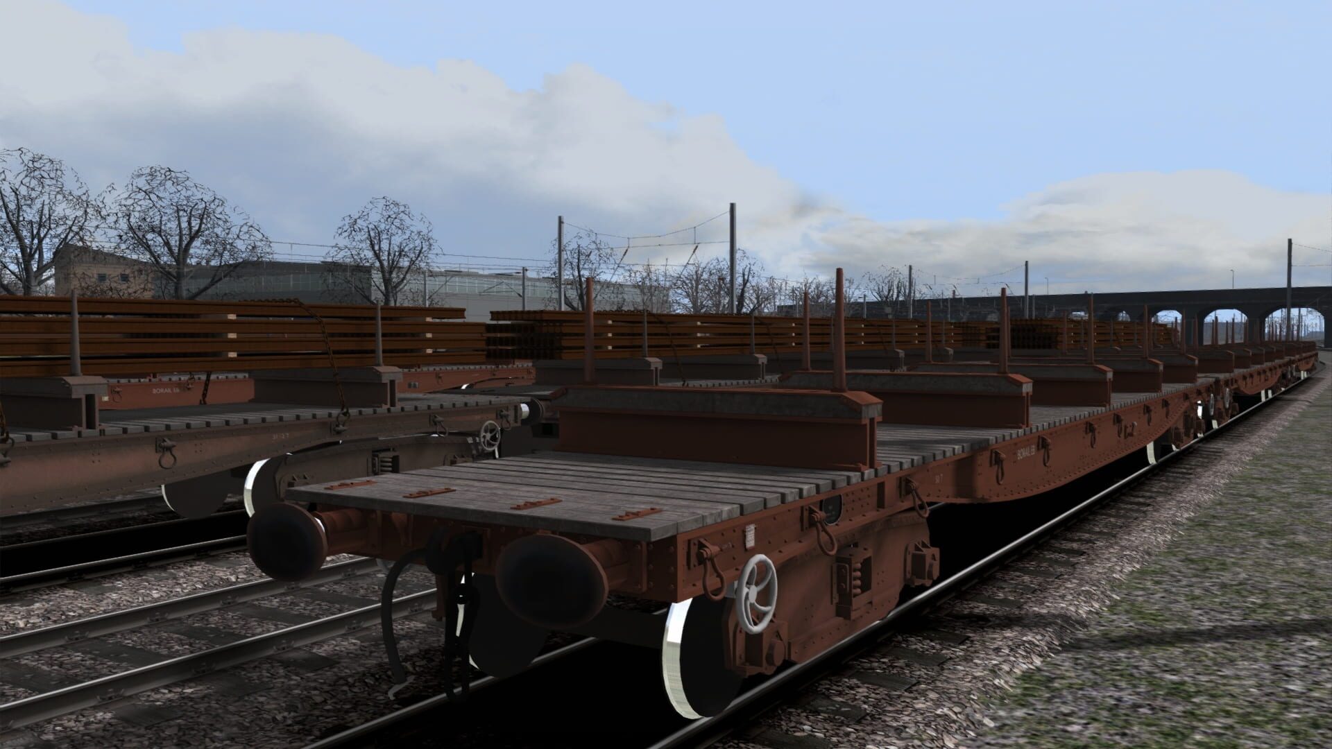TS Marketplace: BRV 50T BORAIL EB/EC Wagons Pack - Screenshot