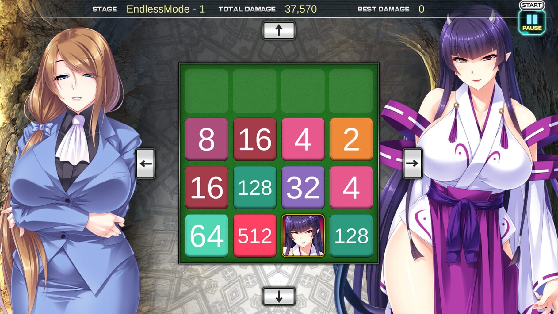 Pretty Girls 2048 Strike screenshot