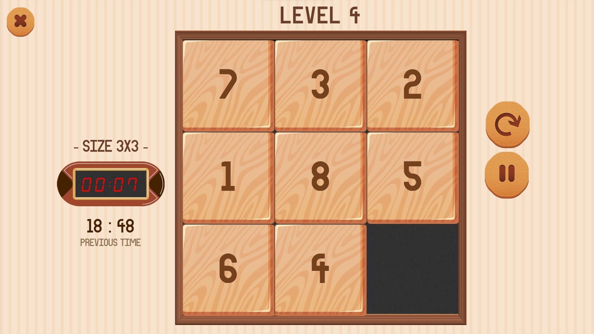 Number Slide Puzzle - Screenshot