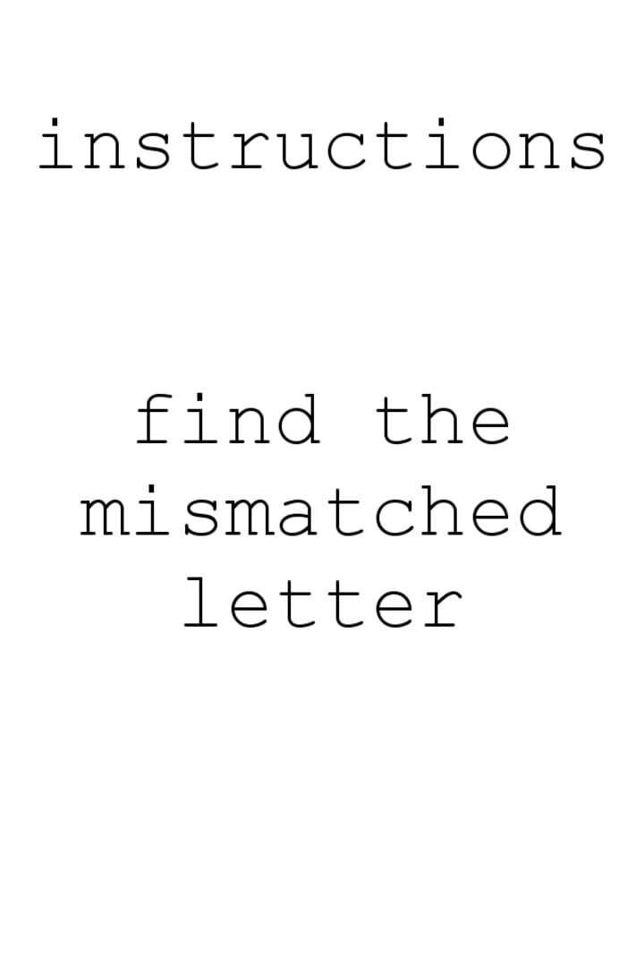 The Impossible Letter Game - Screenshot