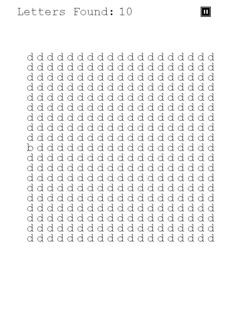 The Impossible Letter Game - Screenshot
