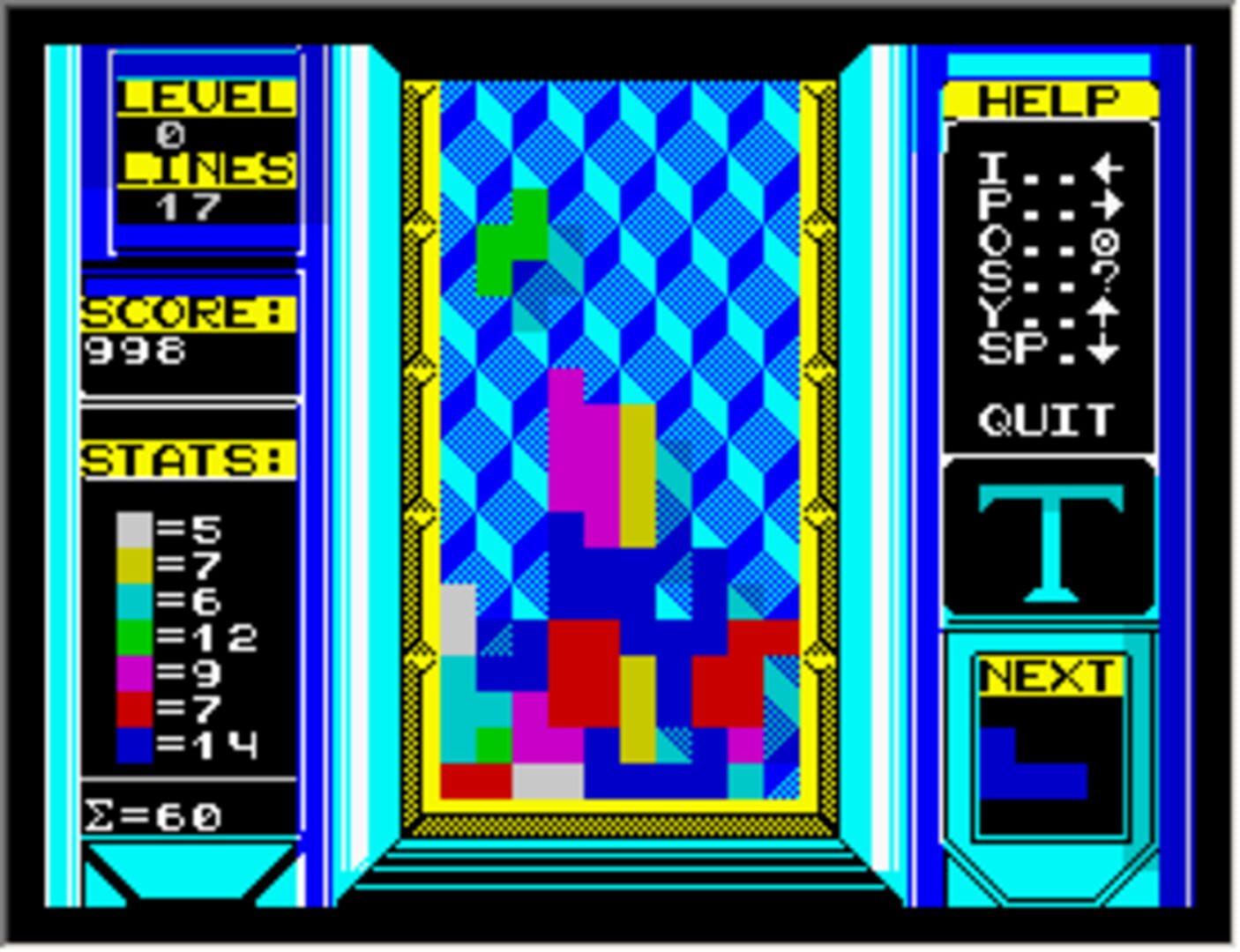 Captura de pantalla - Tetris