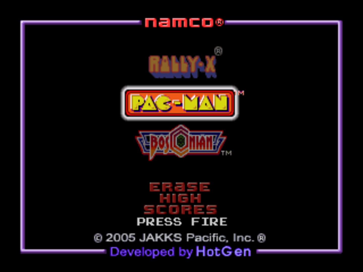 GameKey: Namco - Pac-Man / Bosconian / Rally-X