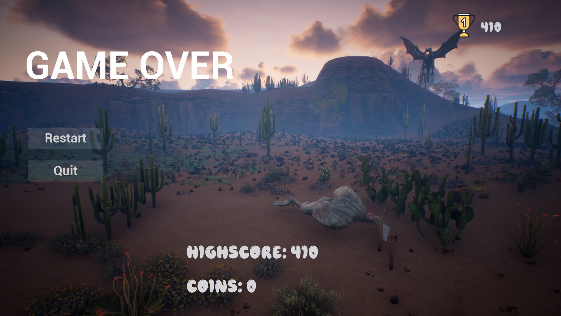 T-Rex Dinosaur Game - Screenshot