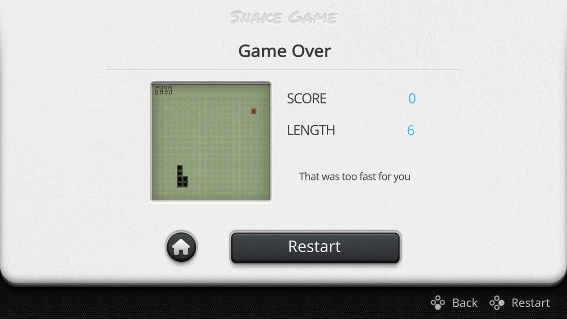 Snake Game screenshot