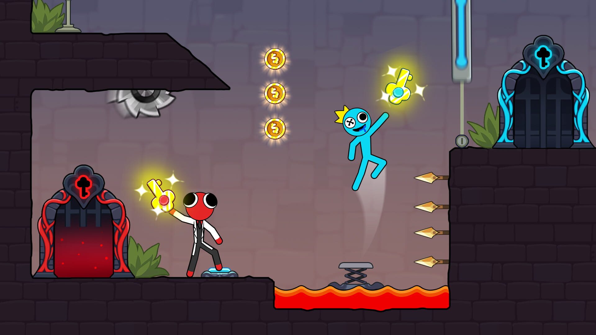 Stickman Red boy and Blue girl - Screenshot