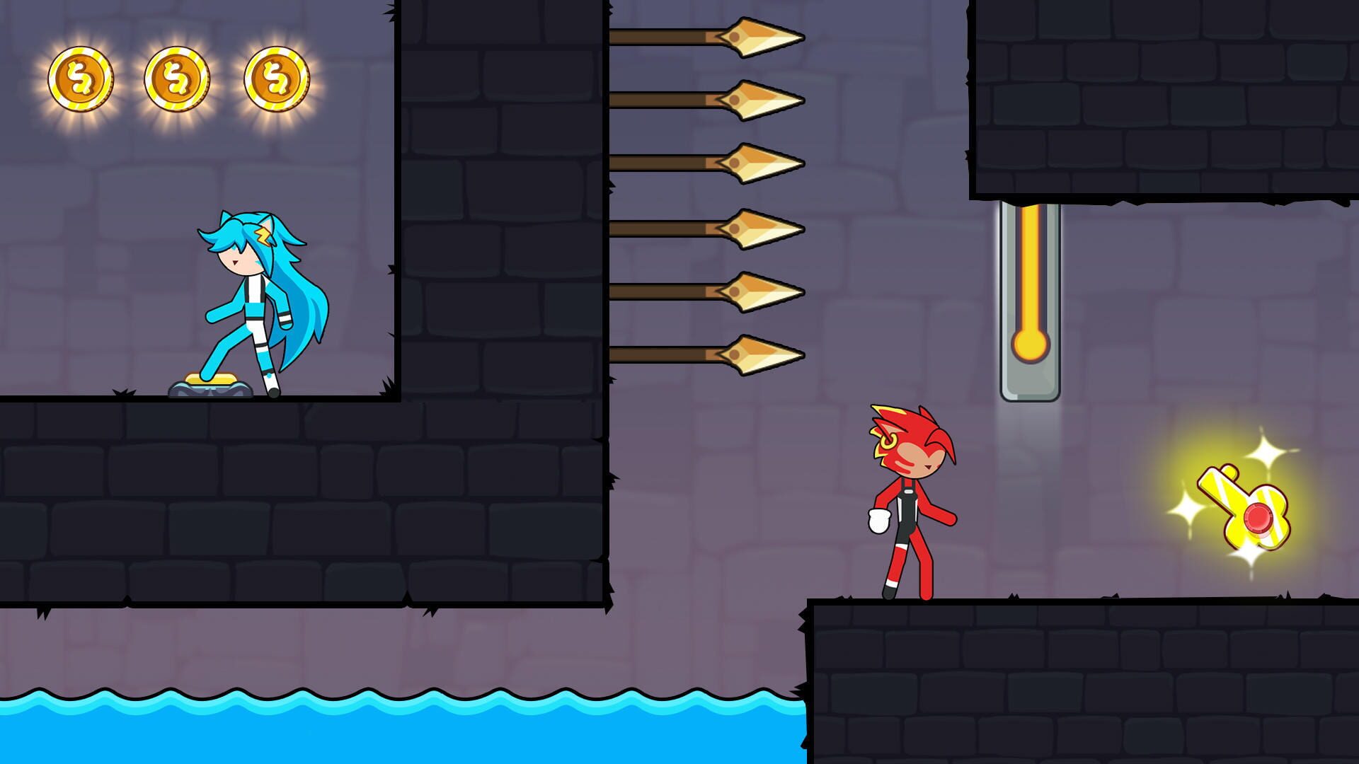 Stickman Red boy and Blue girl - Screenshot