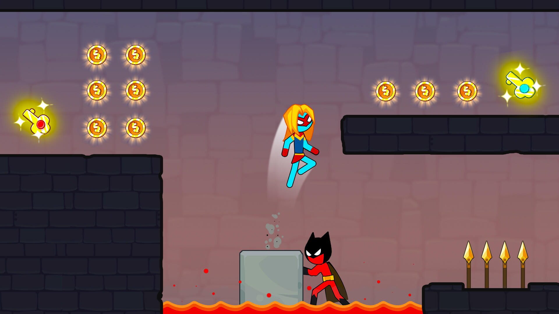 Stickman Red boy and Blue girl - Screenshot