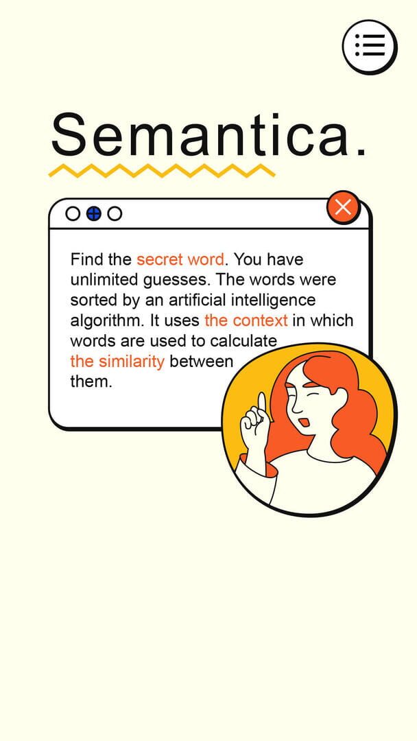 Semantica: Semantic game - Screenshot