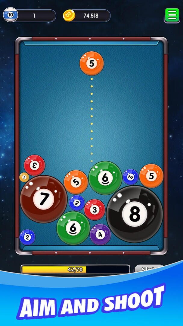 Billiards Merge 2048 - Screenshot