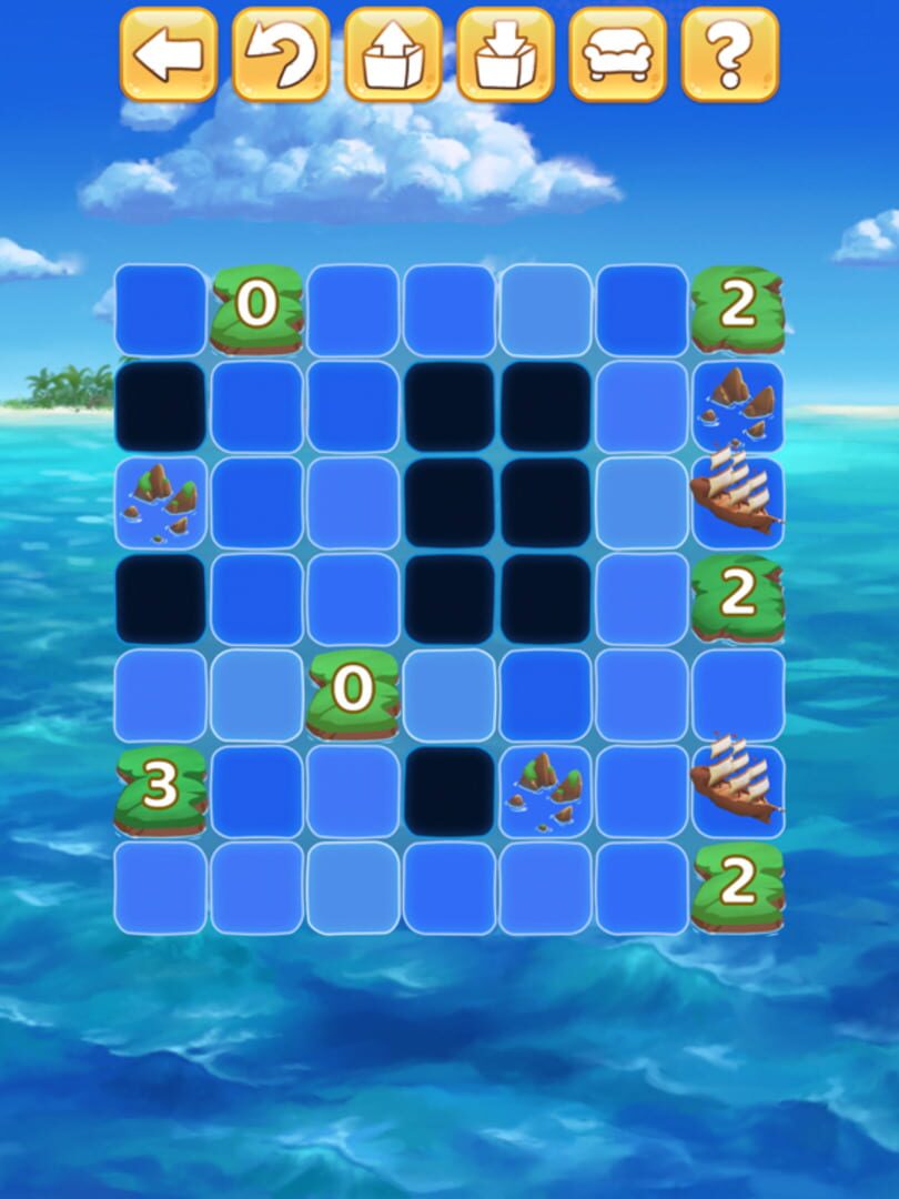 Islands and Ships logic puzzle - Screenshot