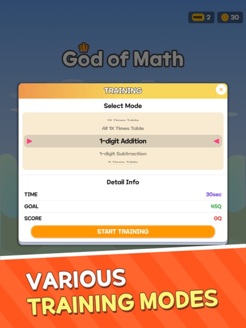 God of Math: Train Your Brain - Screenshot