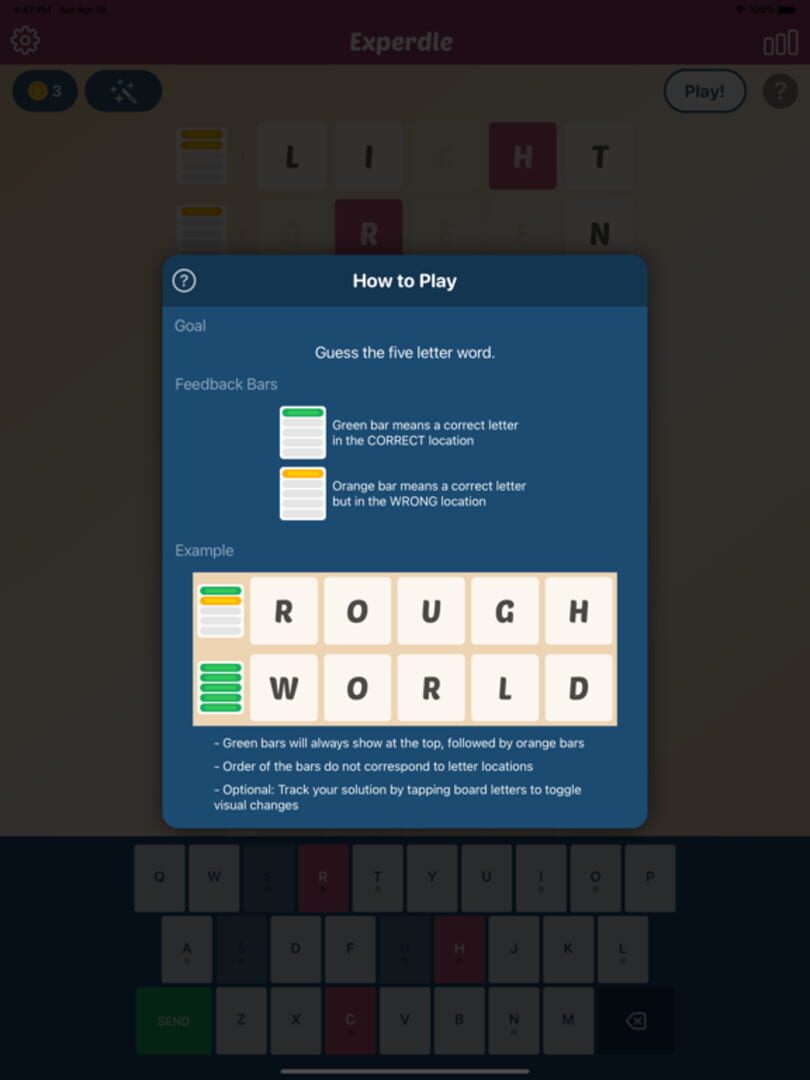 Experdle: For Word Experts - Screenshot