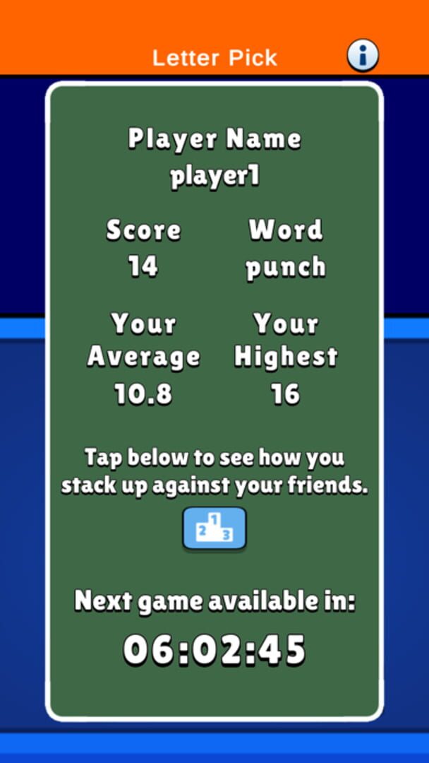Letter Pick - Screenshot