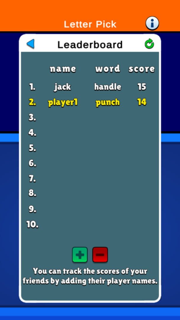 Letter Pick - Screenshot