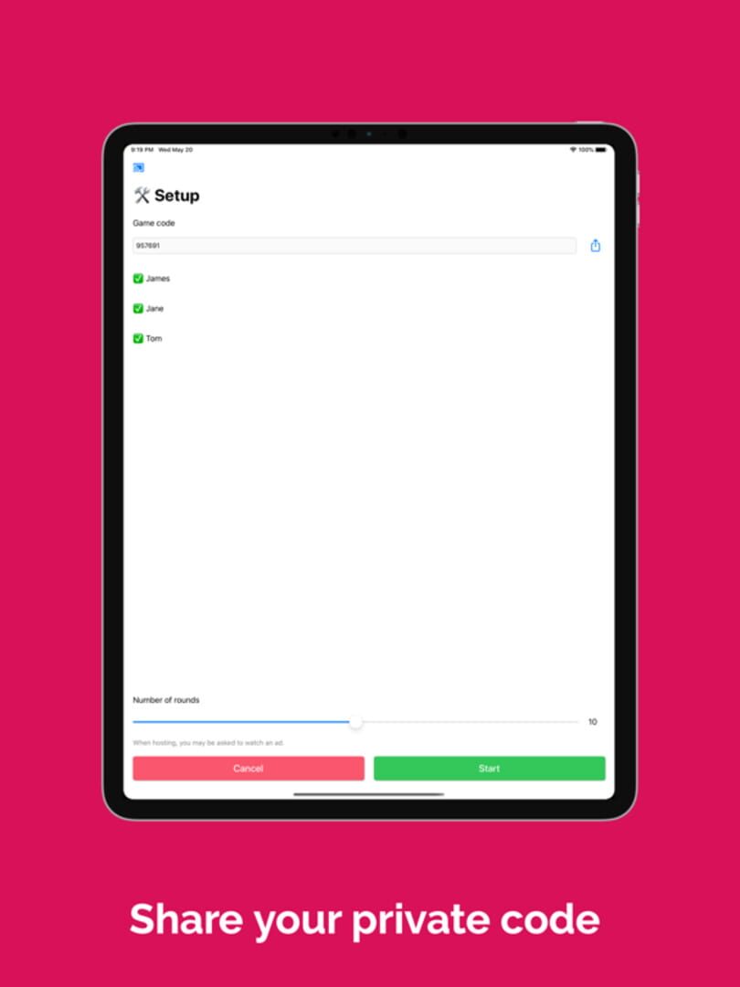 Burn: Multiplayer quiz game - Screenshot