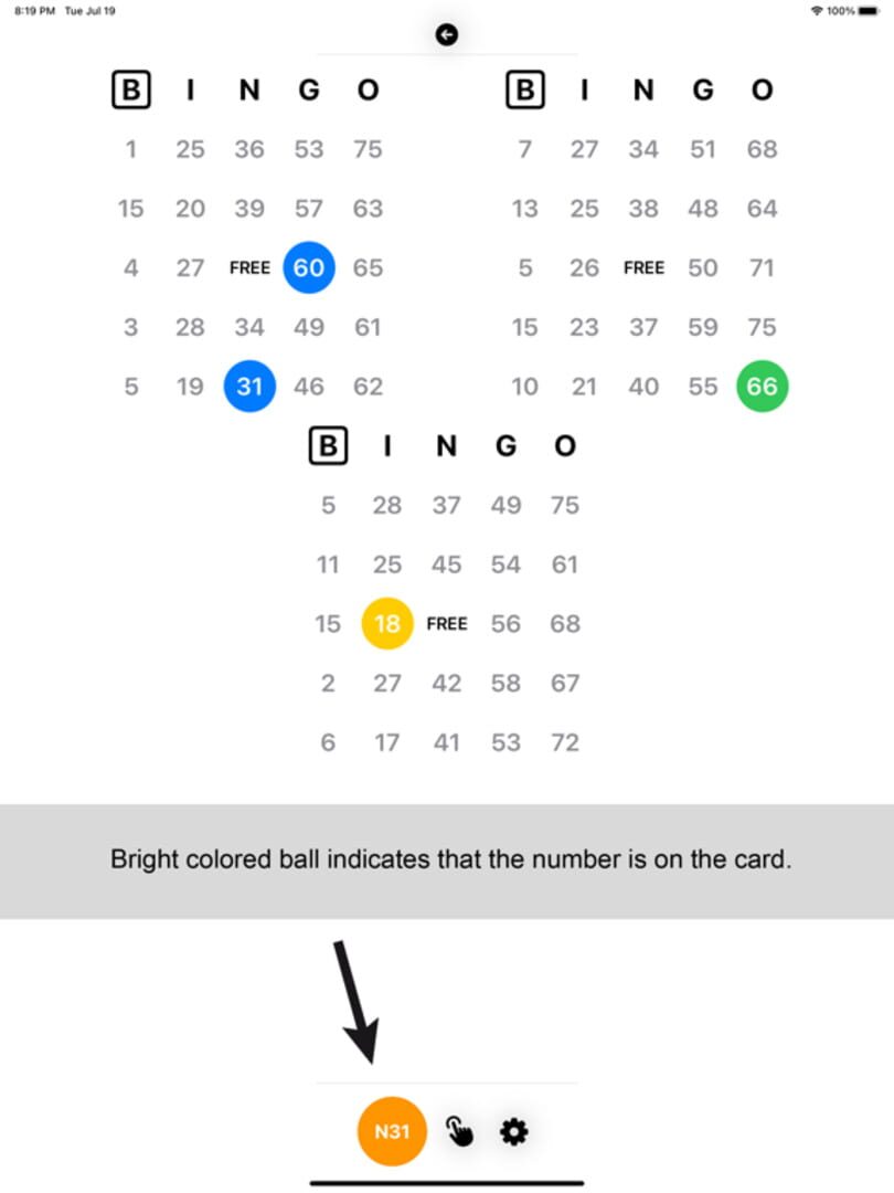Tap Bingo - Screenshot