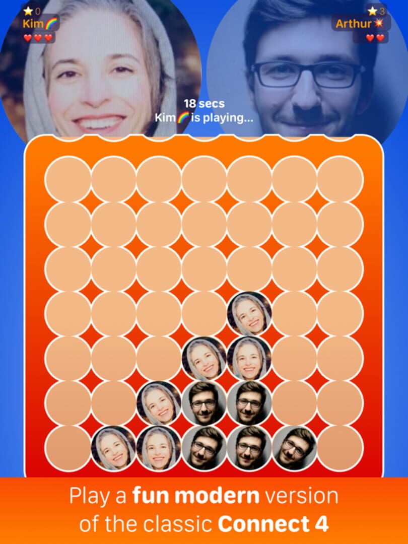 Connect 4 Faces: Match & Play - Screenshot
