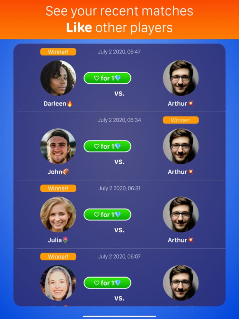 Connect 4 Faces: Match & Play - Screenshot