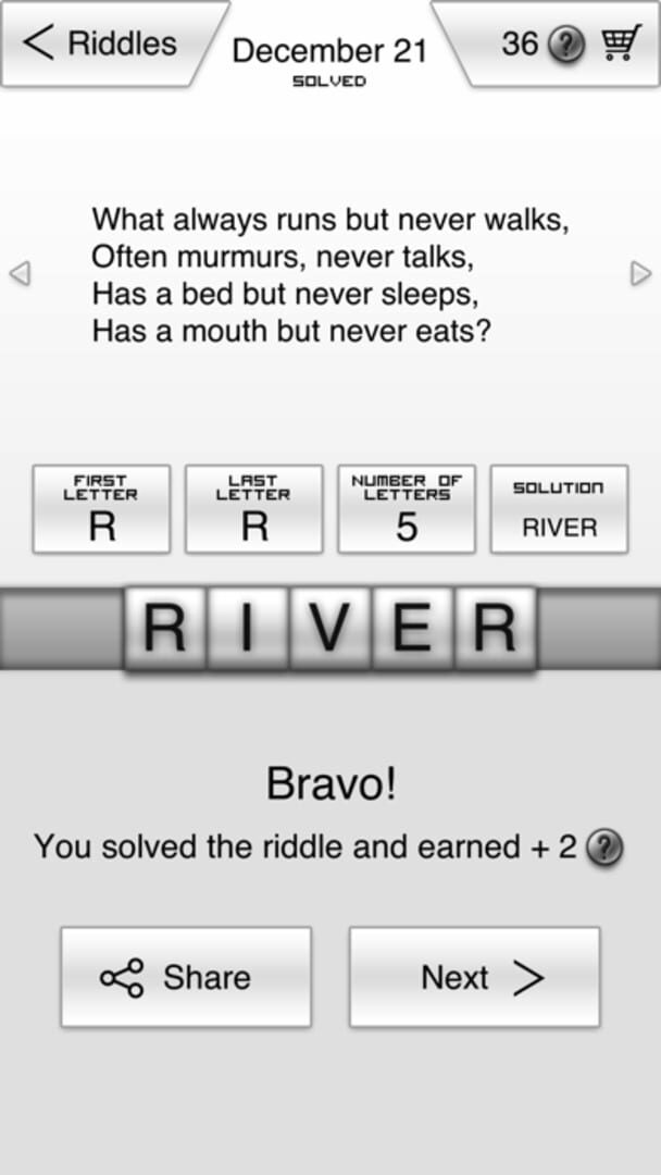 A Year of Riddles - Screenshot