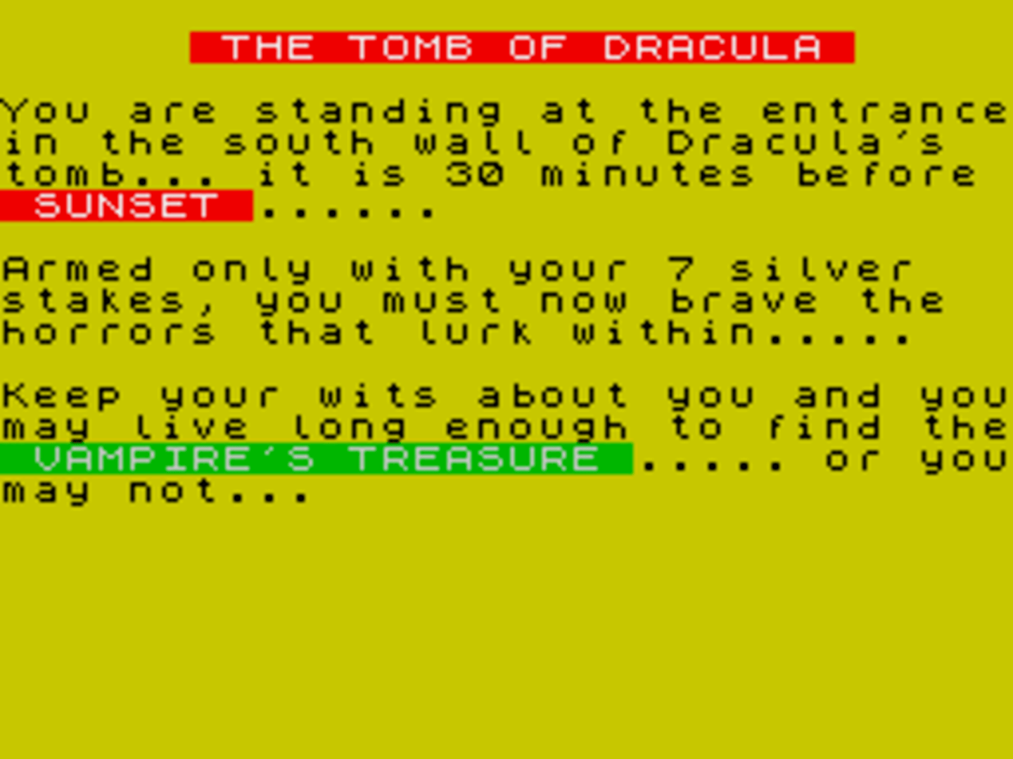 The Tomb of Dracula screenshot