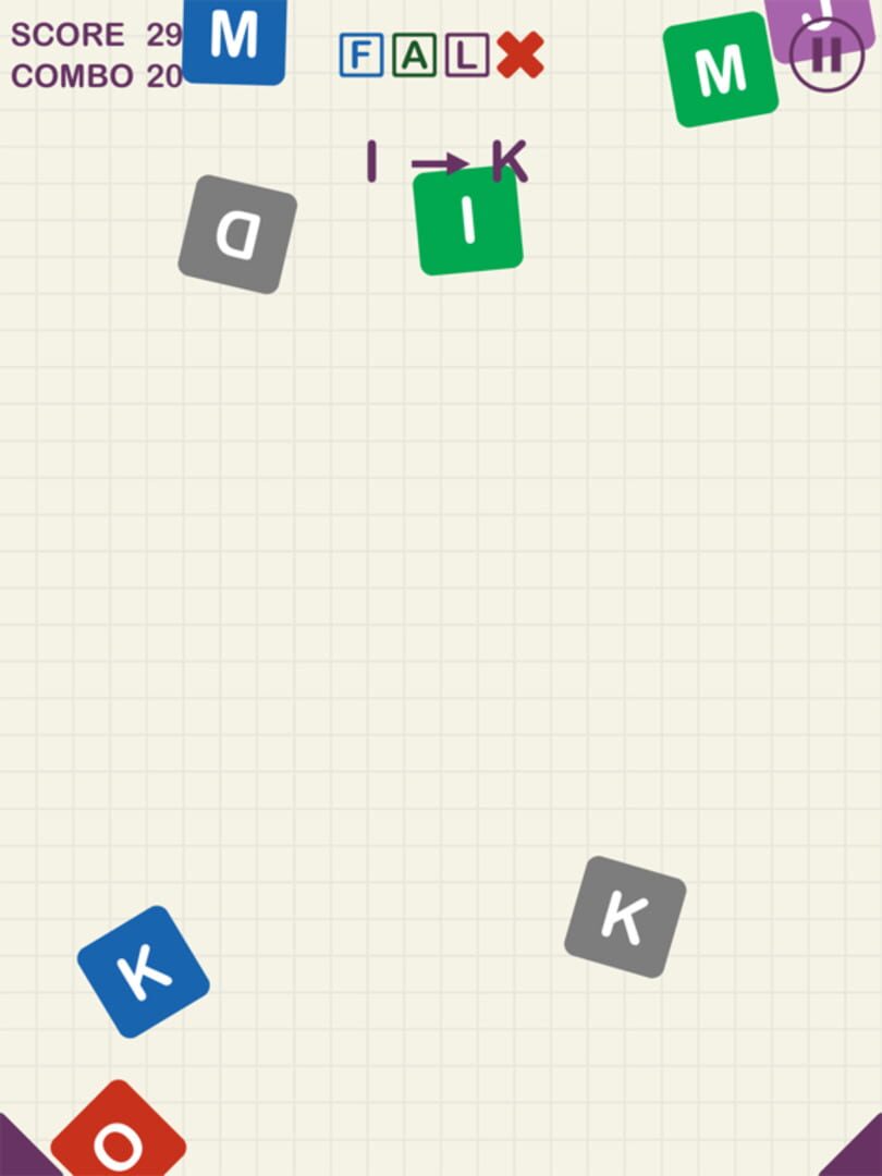 Letter Fall: Swipe Letters - Screenshot