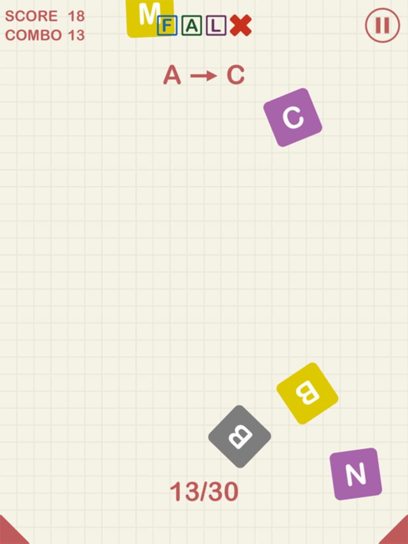 Letter Fall: Swipe Letters - Screenshot