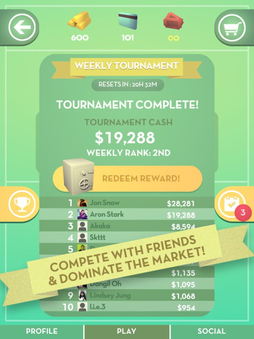 Rainmaker: Ultimate Trading Game - Screenshot
