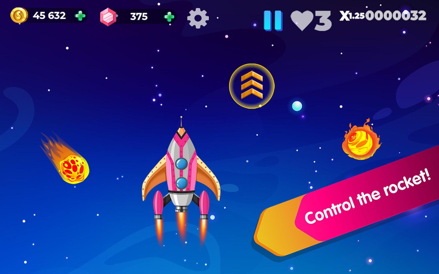 Rocket in Space: Running Games - Screenshot