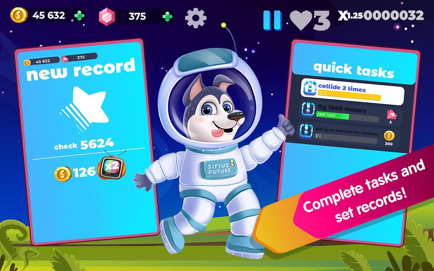 Rocket in Space: Running Games - Screenshot