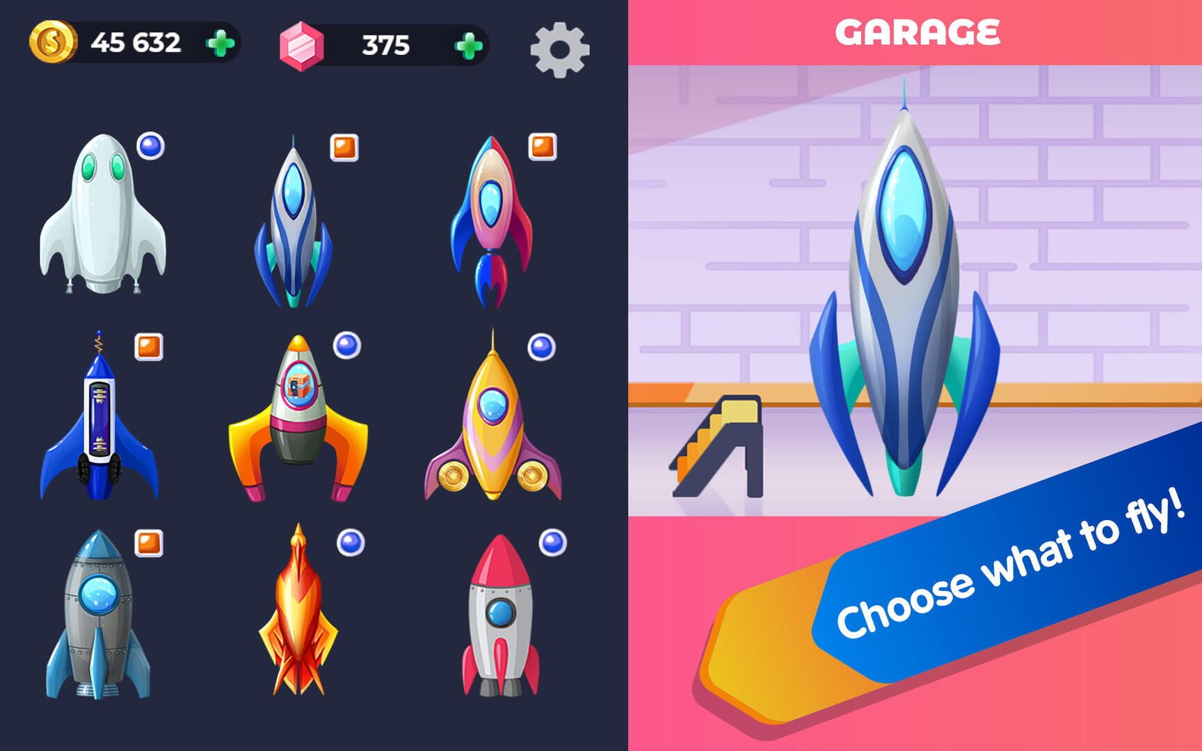 Rocket in Space: Running Games - Screenshot