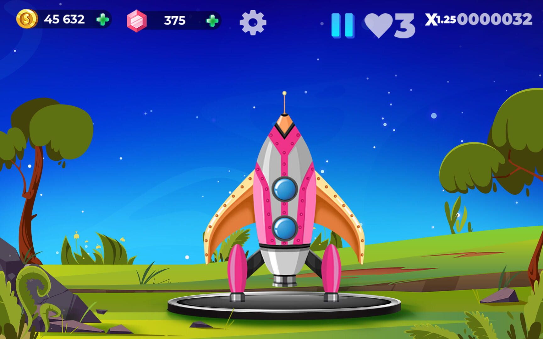 Rocket in Space: Running Games - Screenshot