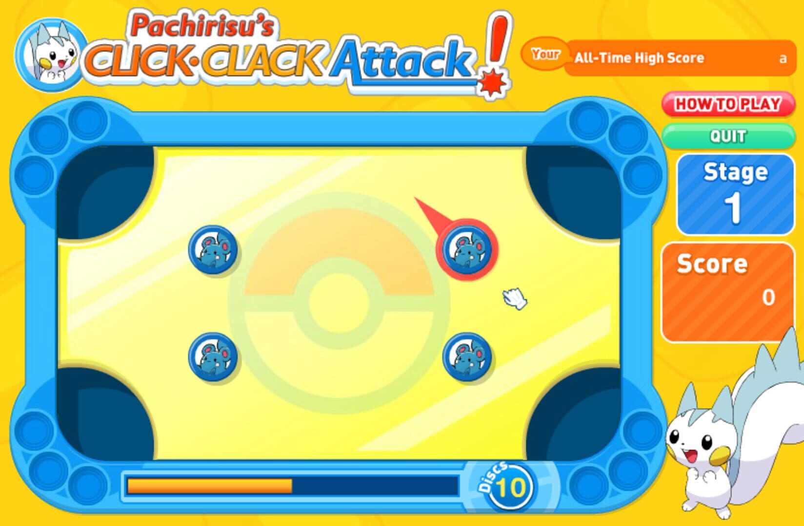 Captura de pantalla - Pachirisu's Click-Clack Attack!