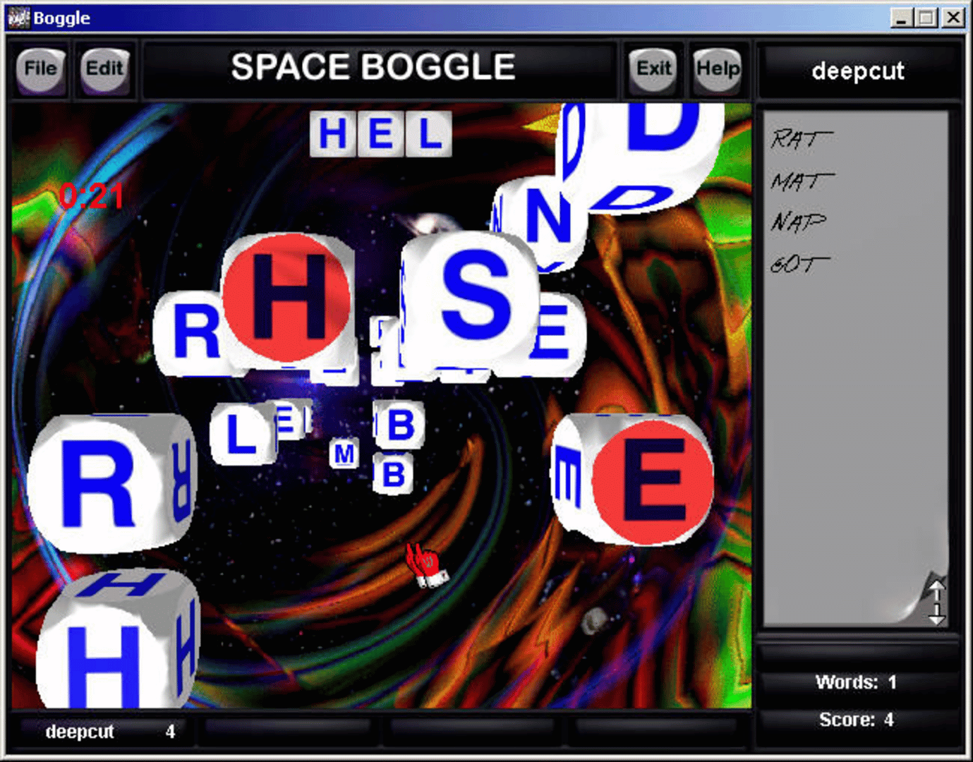 Boggle screenshot