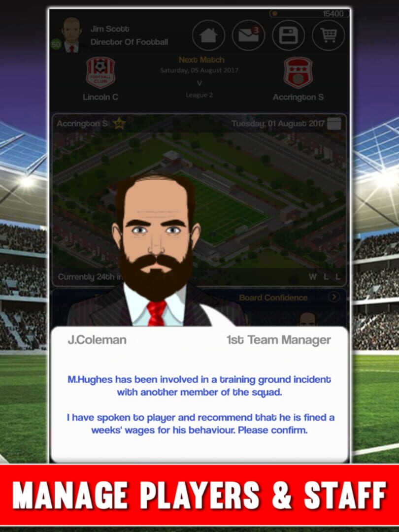 Club Soccer Director 2018 - Screenshot