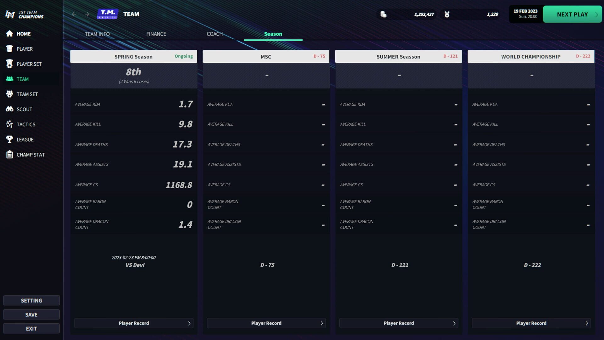 League Manager 2023 - Screenshot