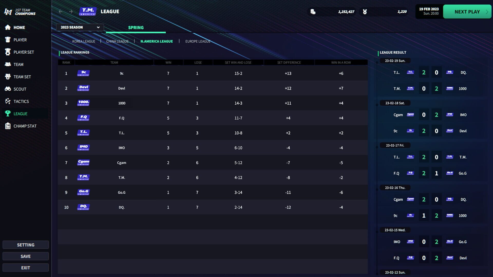 League Manager 2023 - Screenshot