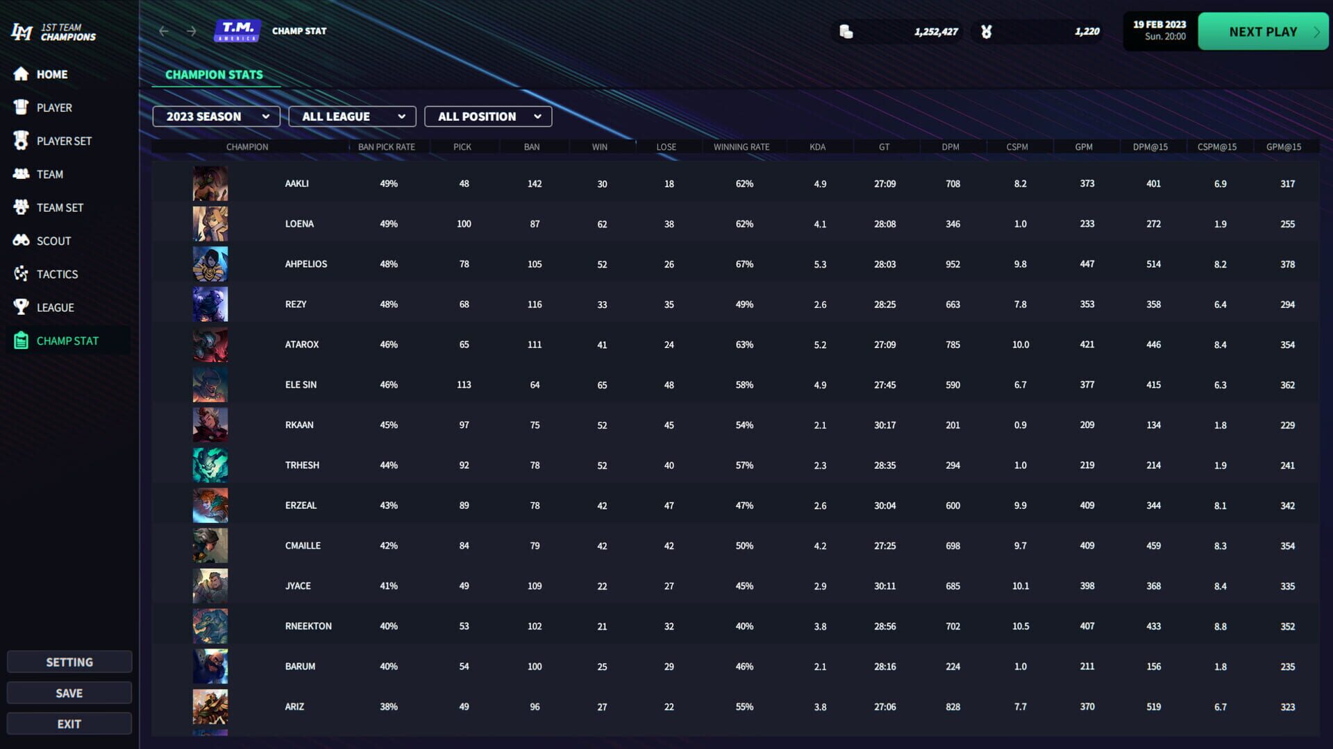 League Manager 2023 - Screenshot