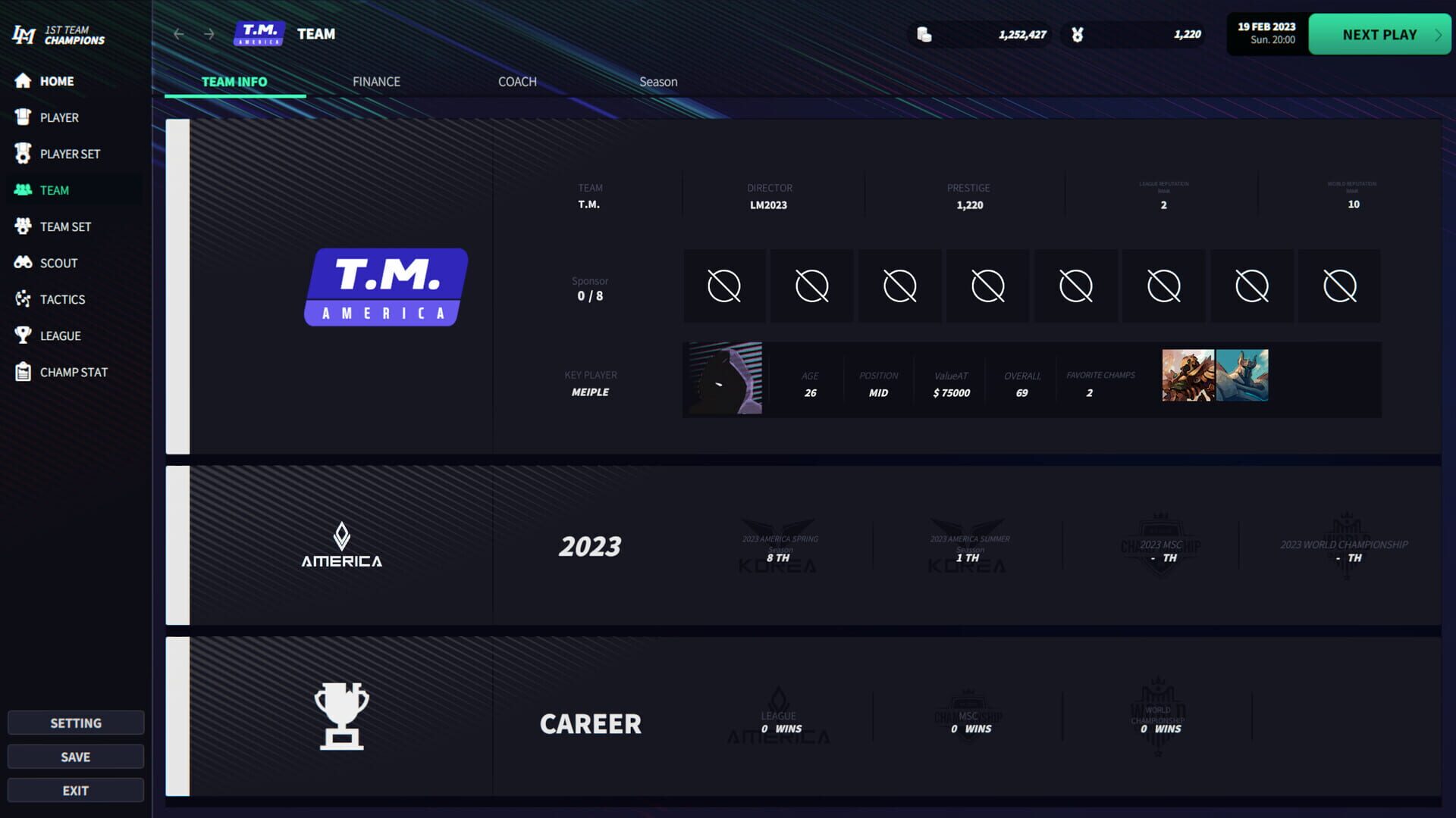 League Manager 2023 - Screenshot