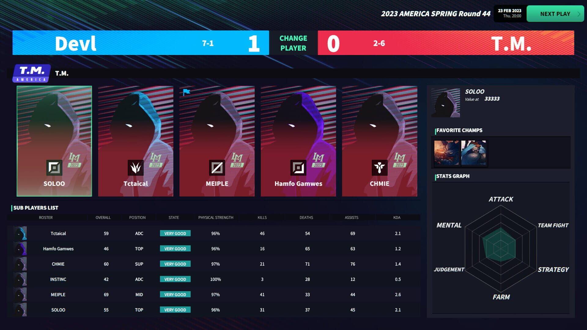 League Manager 2023 - Screenshot