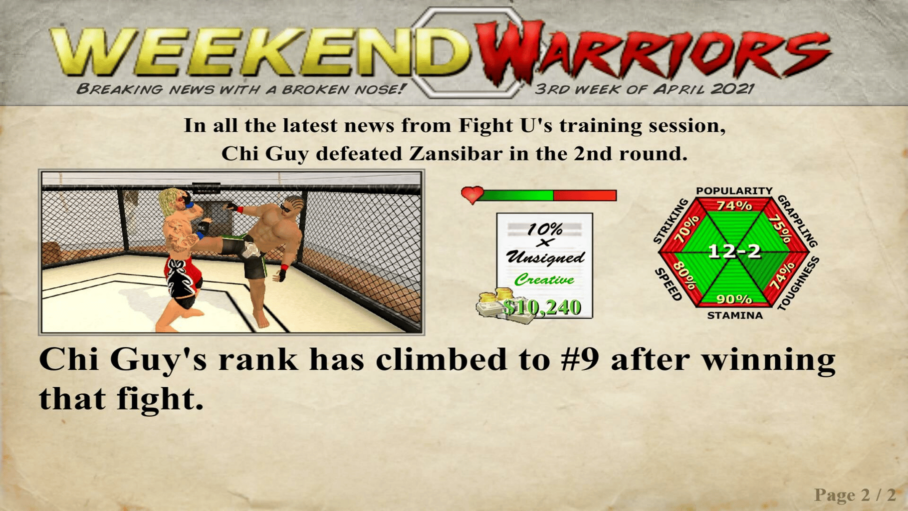 Weekend Warriors MMA screenshot