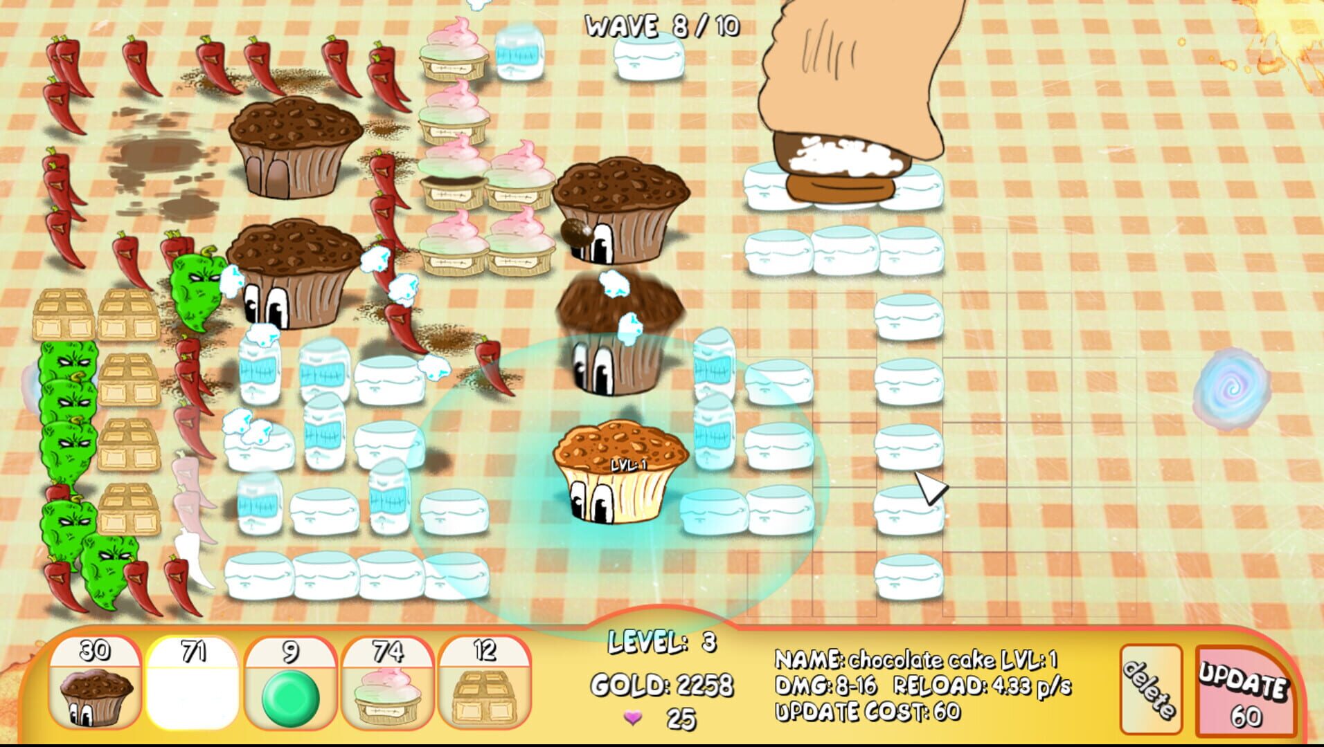 Tasty Defense - Screenshot