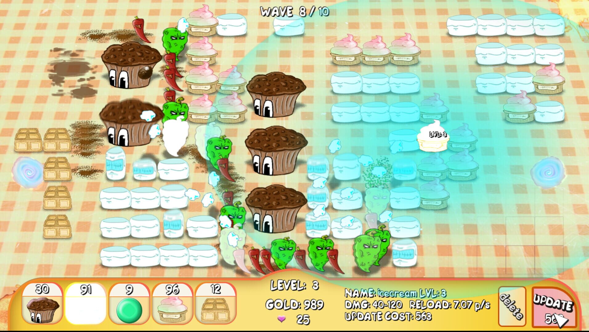 Tasty Defense - Screenshot