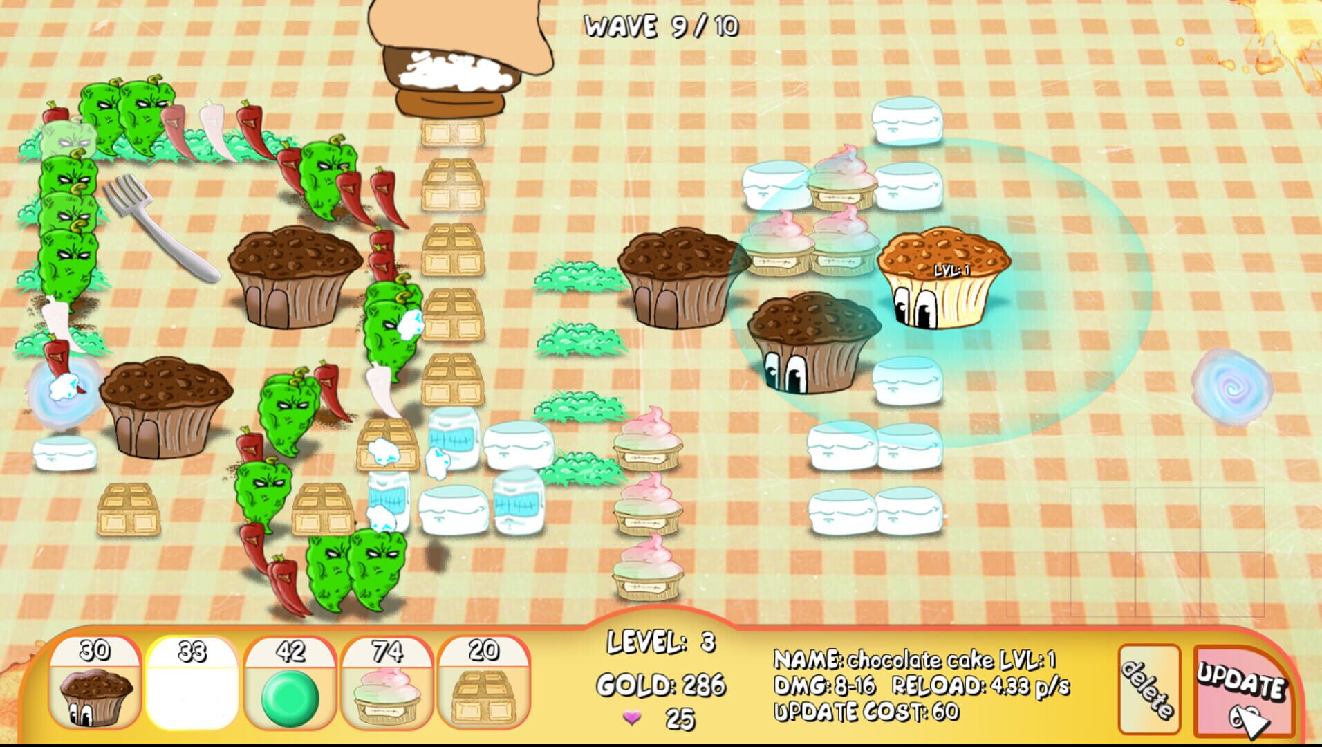 Tasty Defense - Screenshot